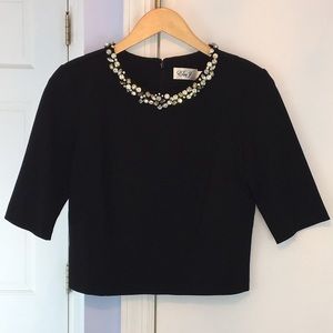 Eliza J Jeweled Blouse